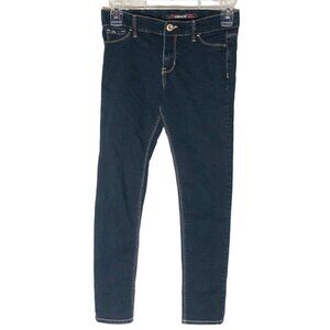 Jordache jeans blue super skinny slim cotton blend pockets zipper kids 12 READ